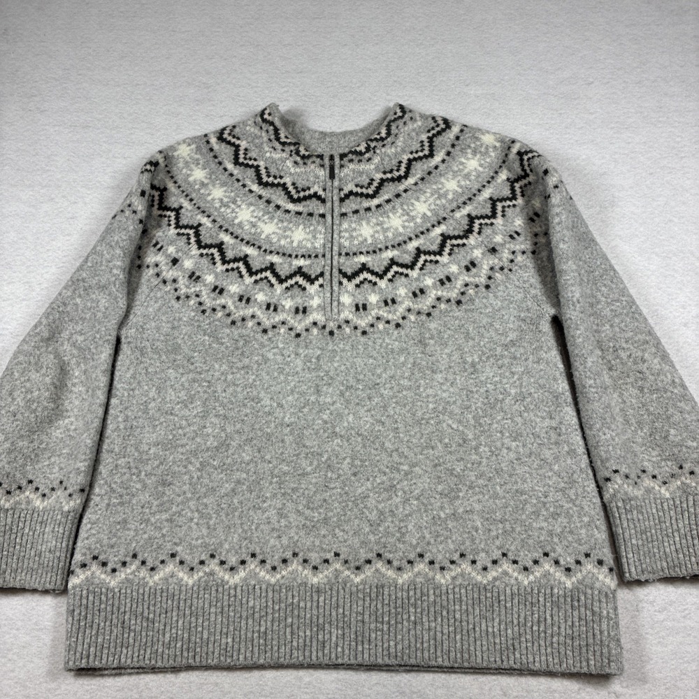 Soft Surroundings Women's 1/2 Zip Pullover Sweater‎ Wool Blend Nordic Size XL